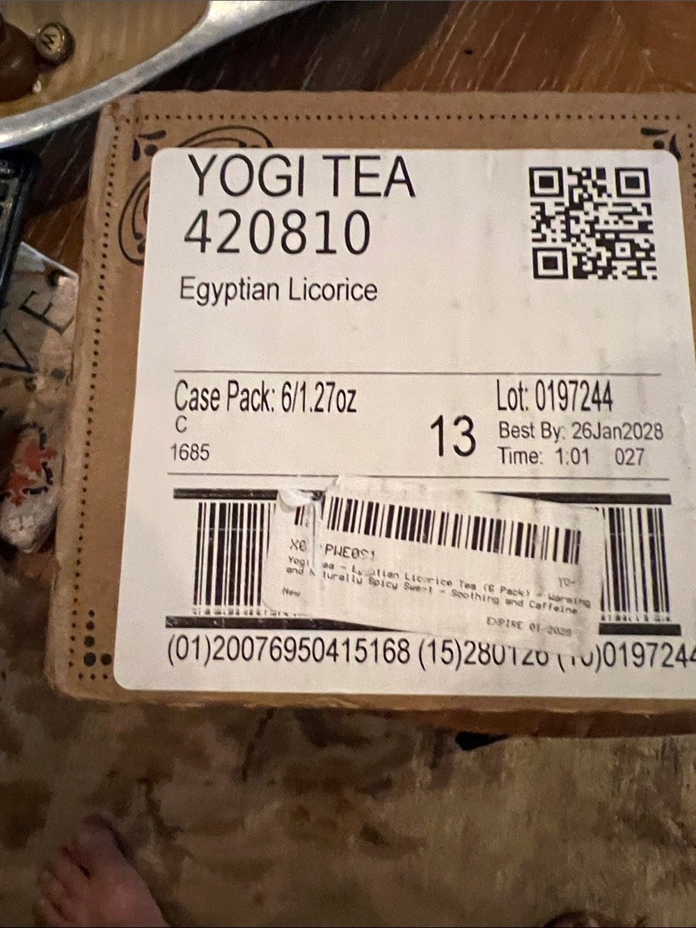 Egyptian Licorice - yogi tea licorice Egyptian case pack 6